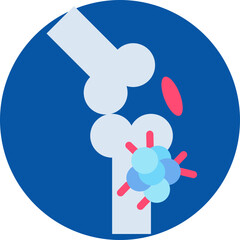 Osteosarcoma icon for cancer diagnosis, website, application, printing, document, poster design, etc