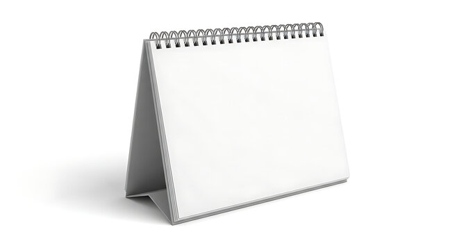 Blank Desktop Spiral Calendar Mockup - Minimal Design