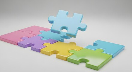 Puzzle Pieces Arrangement