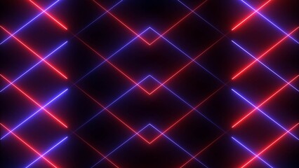 Glowing neon line light effect design. 4k illustration.	