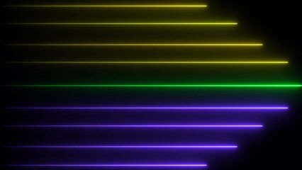 Glowing neon line light effect design. 4k illustration.	
