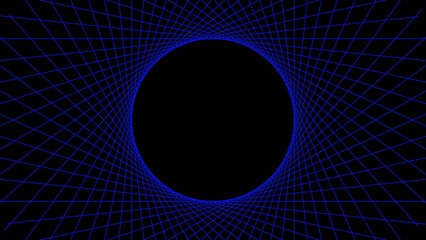 Futuristic neon loading animation. glowing circle on dark background.