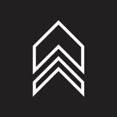Up arrow icon vector. Scroll Up icon sign symbol vector. Move Up vector icon illustration isolated on black background