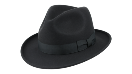 Elegant black fedora hat for classic style and timeless fashion look