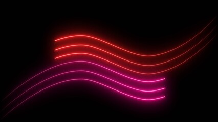 Abstract glowing rainbow color neon lines motion background. neon glowing lights lines illustration .	
