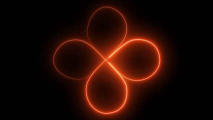 Futuristic neon loading animation. glowing circle on dark background.