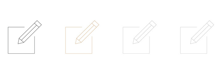 Edit icon vector. blue edit document sign and symbol. pencil blue and black color. eps 10 .