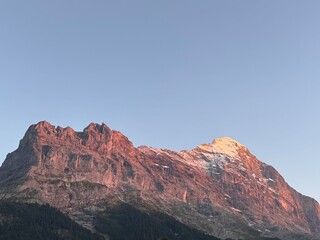 Fototapeta premium Majestic View of the Eiger Mountain in Grindelwald, Switzerland | Swiss Alps Hiking & Scenic Alpine Landscape