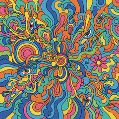 Psychedelic Abstract Swirl Pattern