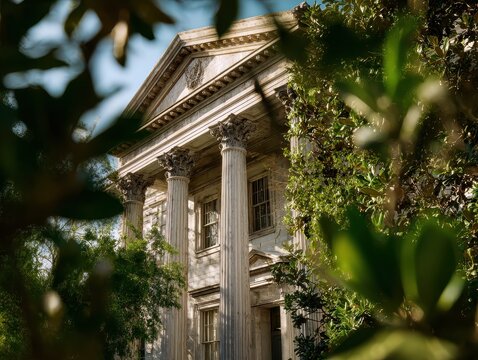 A large building with a clock on the top of it - Powered by Adobe