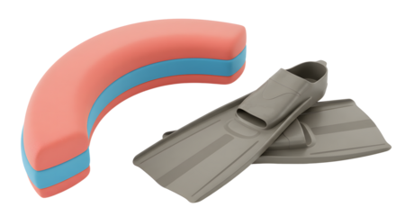 SPORT - Swimming hand float and snorkeling fins for water safety and training, perfect for swimming lessons and water sports