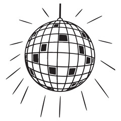 disco ball vector icons set