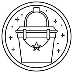 Travel Bucket List Icon Minimalist Line Art Vector for Adventure & Vacation Planning