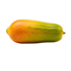 Fresh papaya displays its vibrant colors against a Transparent Background, a tropical fruit