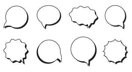 Speech Bubble set. Talk bubble. Cloud speech bubbles collection. Vector.