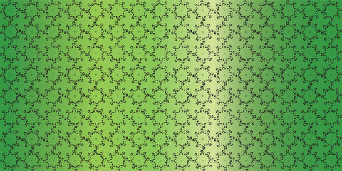 Abstract Green Geometric Pattern with Subtle Gradient Repeating Interlocking Shapes.
