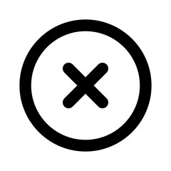 Close Circle Icon for UI & Signage  Modular Symbol for Cancellation, Exit, Error & Removal  Clean Vector Asset for Interfaces & Civic Infrastructure Platforms
