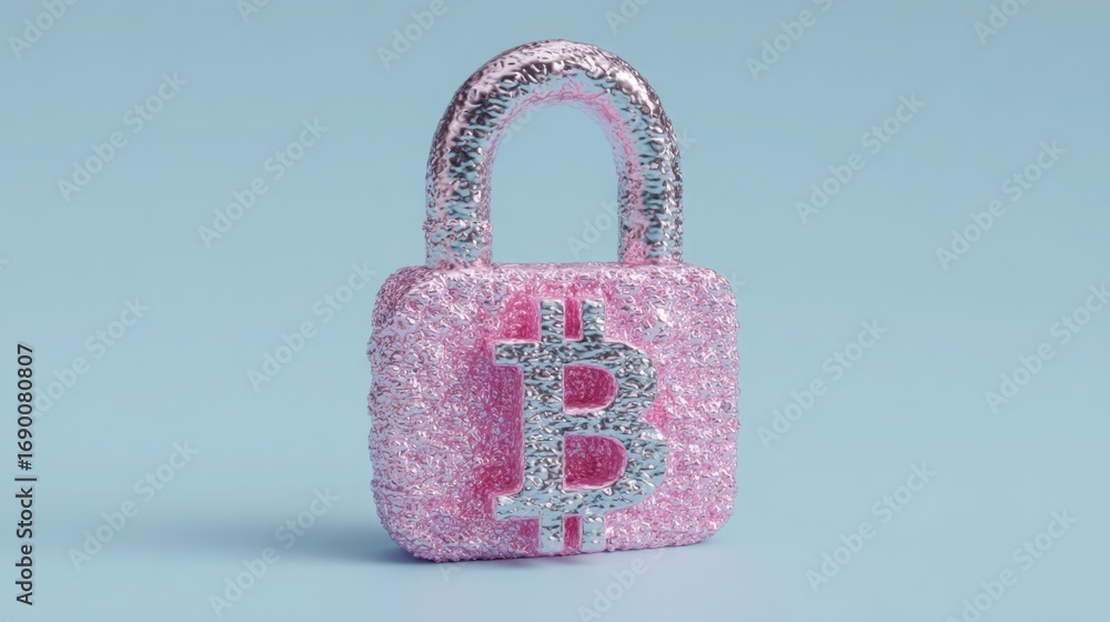 Aufkleber chic pink purse with a handle representing ownership and security in blockchain equity gate concepts