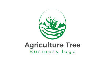 Agriculture Tree Business Logo Design | Green Nature Farming Brand Identity Vector logo template | Green Agricultree logo 