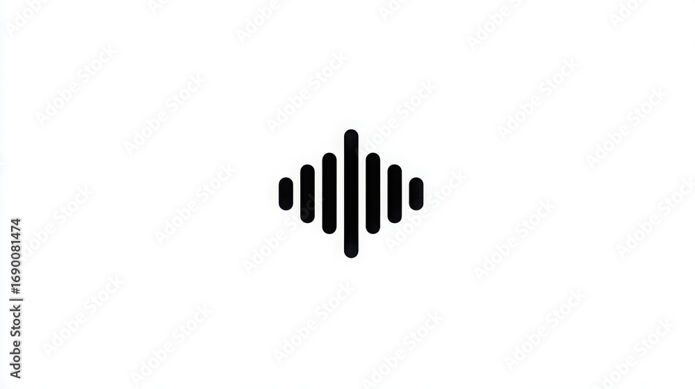 Poster minimalistic black and white on a white background representing awareness and visual identity concep