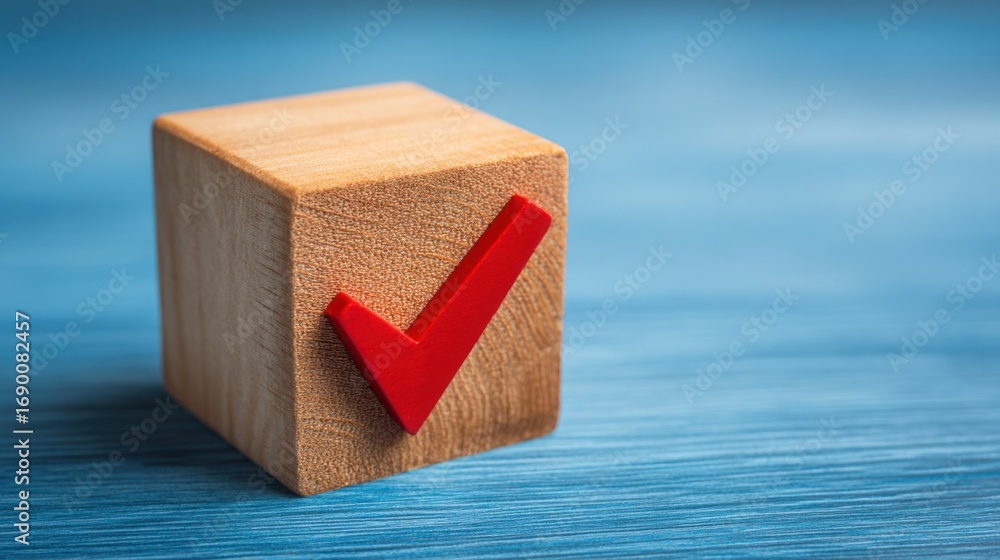 Poster red tick marks repeated to indicate strong campaign intention and purpose-based messaging across var
