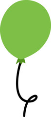vector illustration of a green balloon