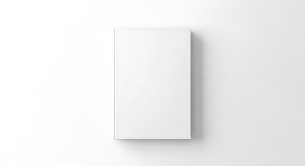 Blank White Book Cover Mockup.