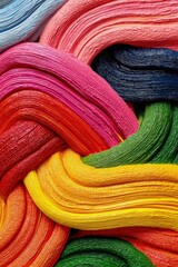 Colorful Intertwined Pixelated Fabric