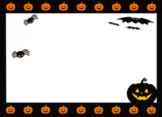 halloween pumpkin frame