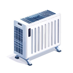 Modern white electric heater for home heating and comfort.