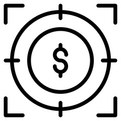 financial target icon