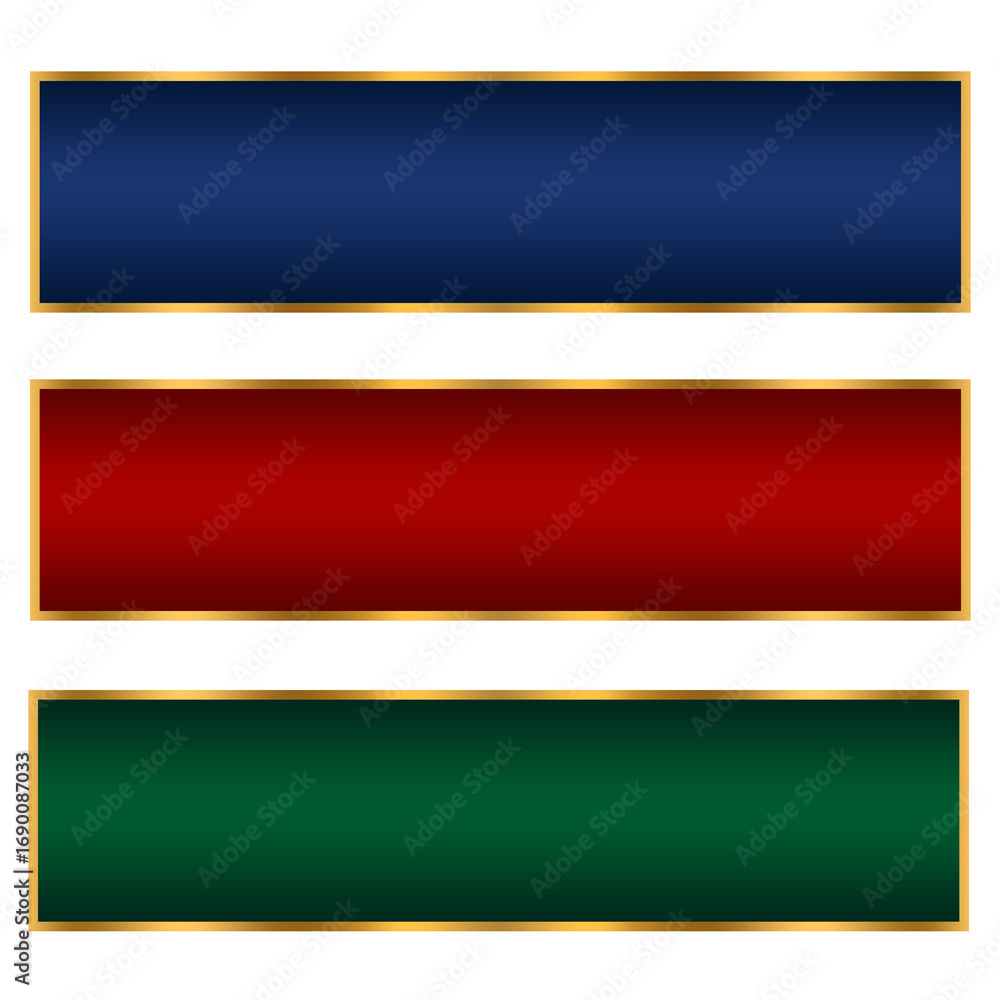 Aufkleber modern lower third set banner element png file with gold line element