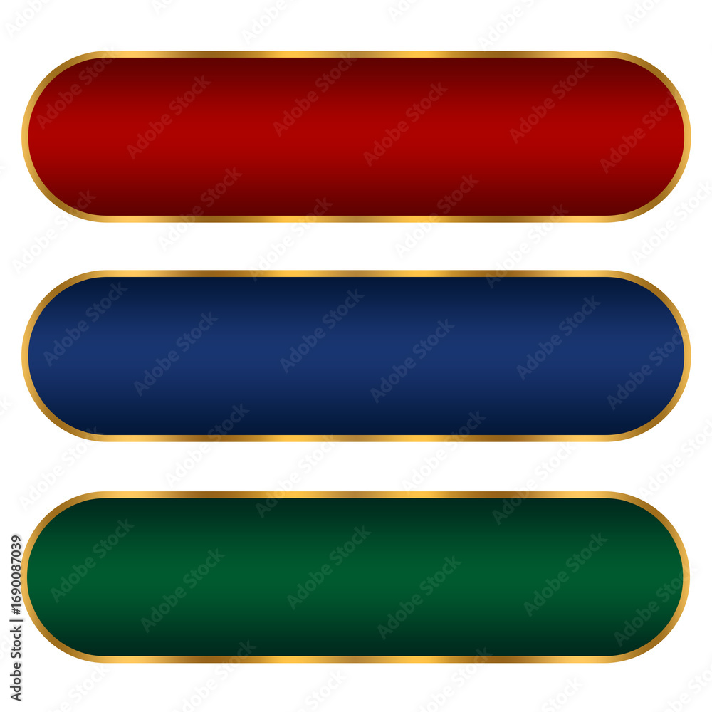 Aufkleber modern lower third set banner element png file with gold line element