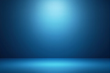 Minimalist blue studio room background with spotlight effect and empty floor for product display or presentation concept. Ai generative. Ai generative