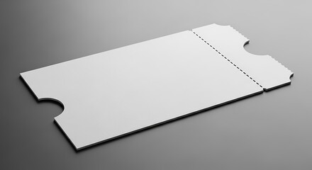Blank White Ticket Template for Design.