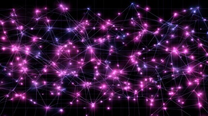 Abstract network of glowing points and lines (1)