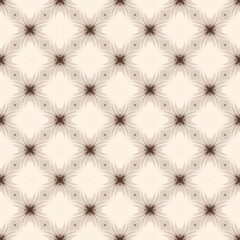 Fototapeta premium Abstract floral seamless pattern, vintage flower art deco wallpaper with geometric decoration