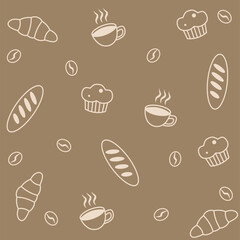 coffee seamless pattern