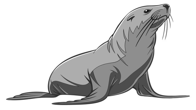 grey seal clipart