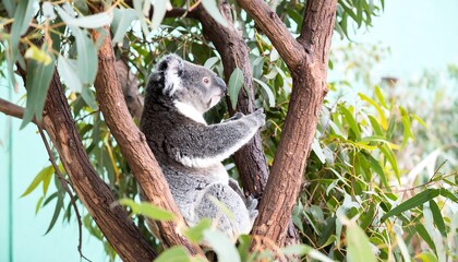 Fototapeta premium Koala in eucalyptus tree
