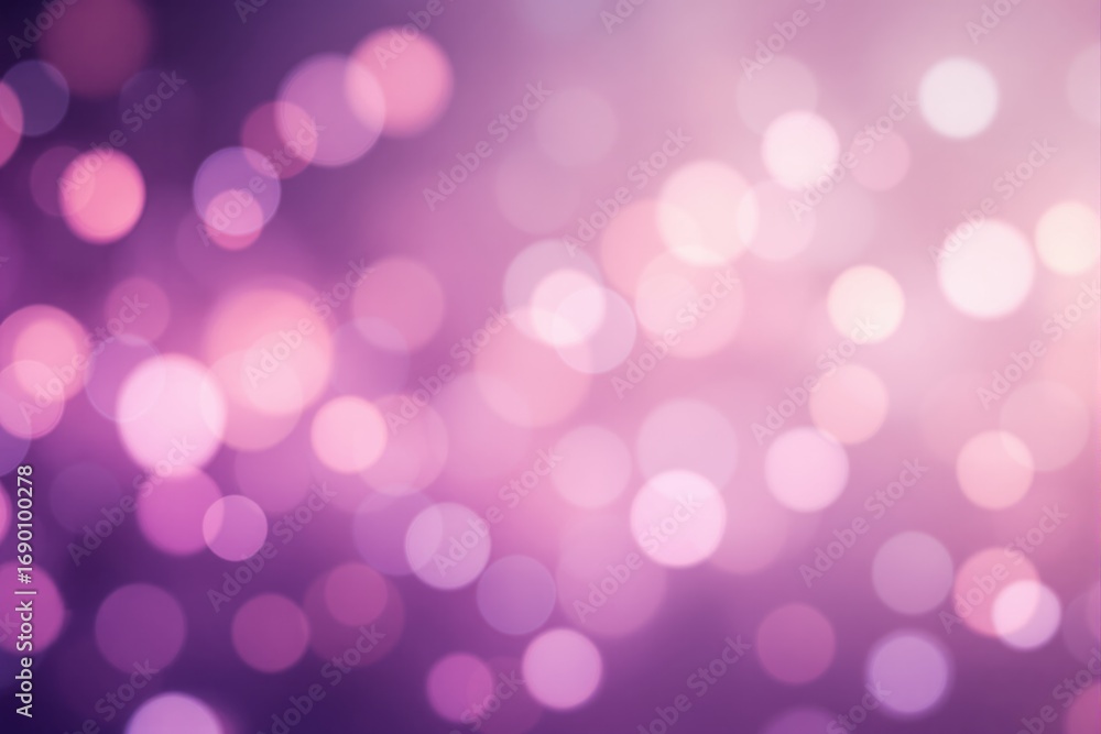 Aufkleber glowing pink and purple bokeh light circles with soft blur style on a smooth gradient background. co