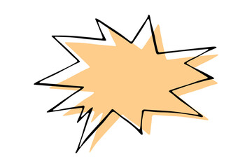 Hand drawn speech bubble Blank empty message box Textbox frame for banners, price tags, stickers, design