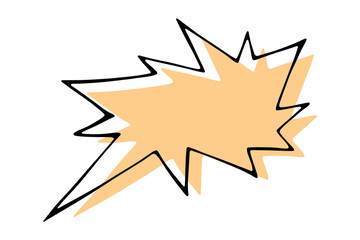 Hand drawn speech bubble Blank empty message box Textbox frame for banners, price tags, stickers, design