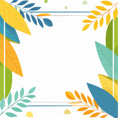 Fototapeta premium Colorful Autumn Leaves Frame Design