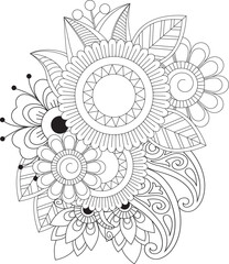 Abstract geometric composition with vibrant color accents