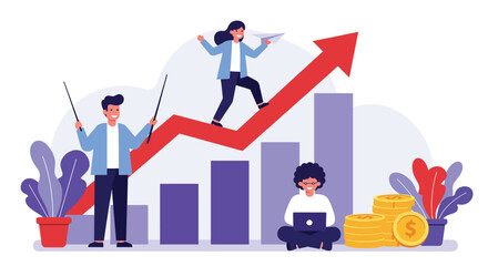 Business Growth and Financial Success Illustration