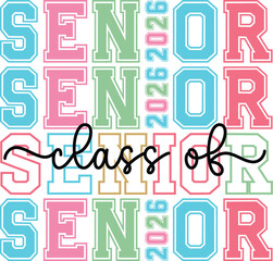 senior trendy T-shirt design quotes cut files