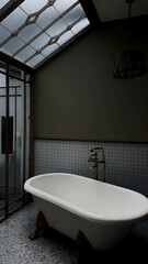 luxury bathroom interior 