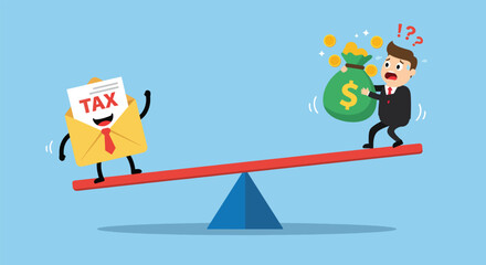 Tax Versus Money on a Seesaw.