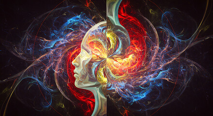 Vivid Mind Energy Unfolds In Abstract Neural Spectrum